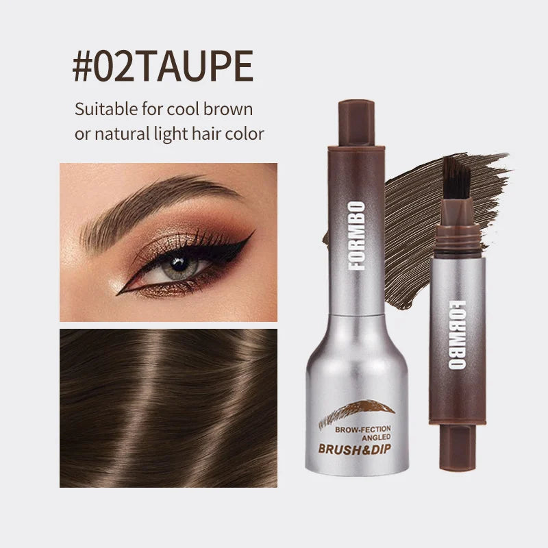 Brow-Fection Angled Brush & Dip Liquid Eyebrow Gel - Makeup and Cosmetic