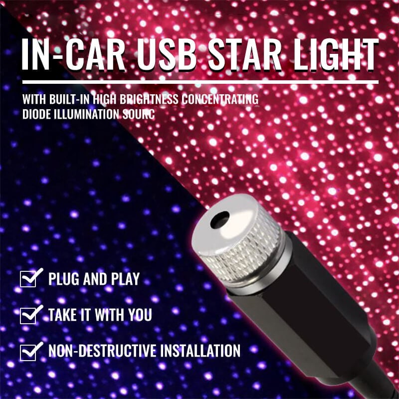 USB LIGHT CAR STAR PROJECTOR✨✨ [ডেলিভারি চার্জ ফ্রি]