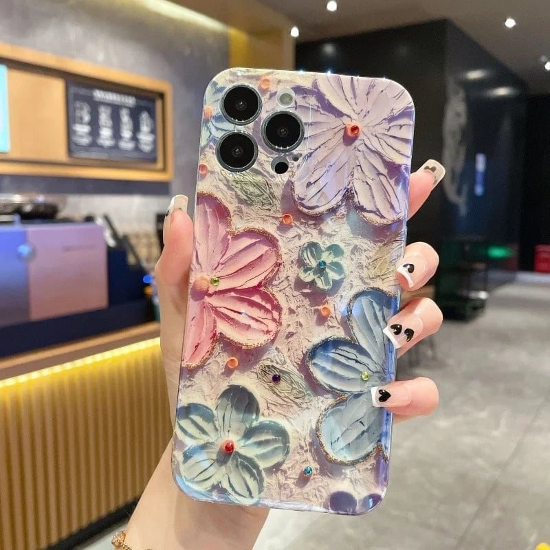 🔥🌸📱Oil Painting Flower Phone Case for Iphone 🌸