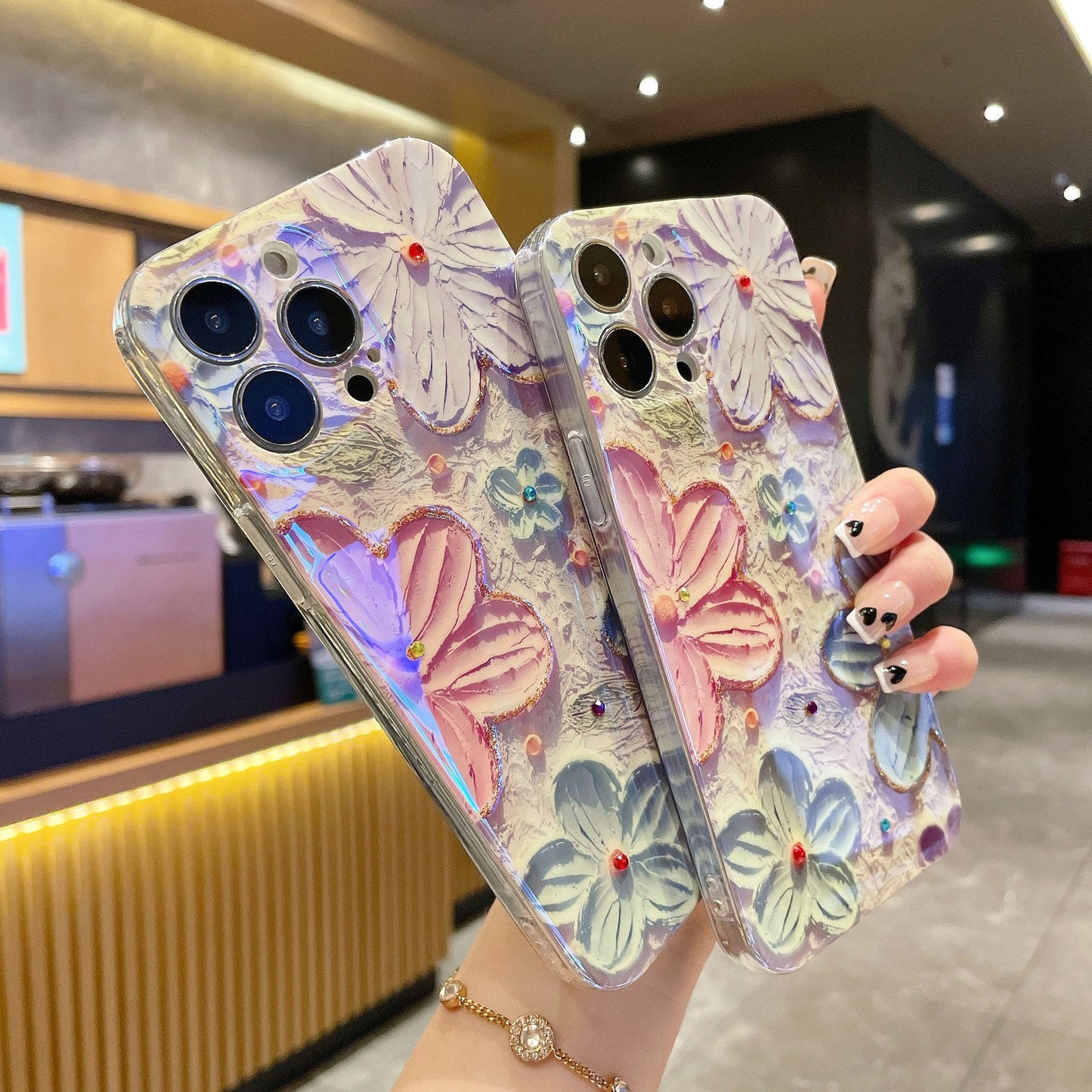 🔥🌸📱Oil Painting Flower Phone Case for Iphone 🌸