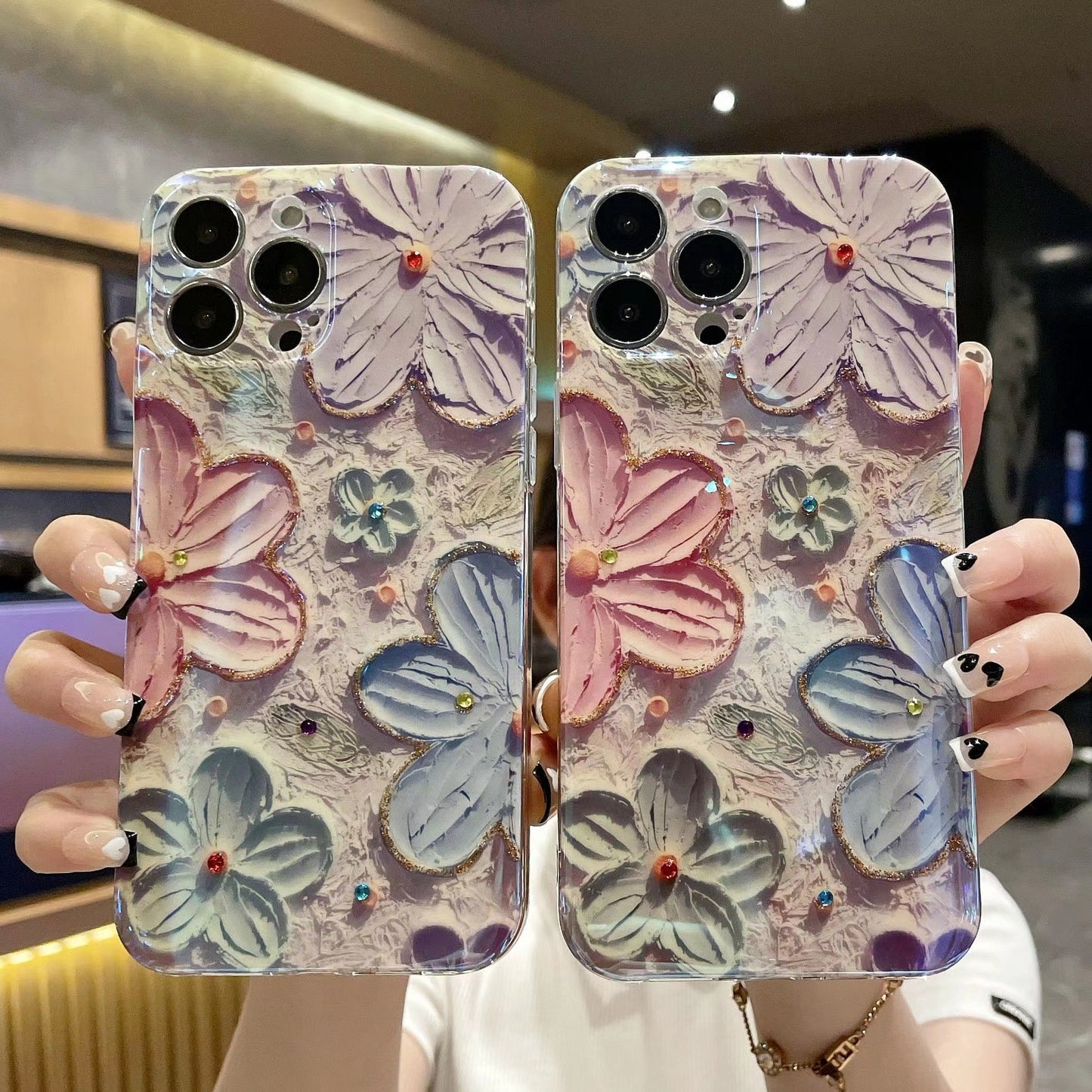 🔥🌸📱Oil Painting Flower Phone Case for Iphone 🌸