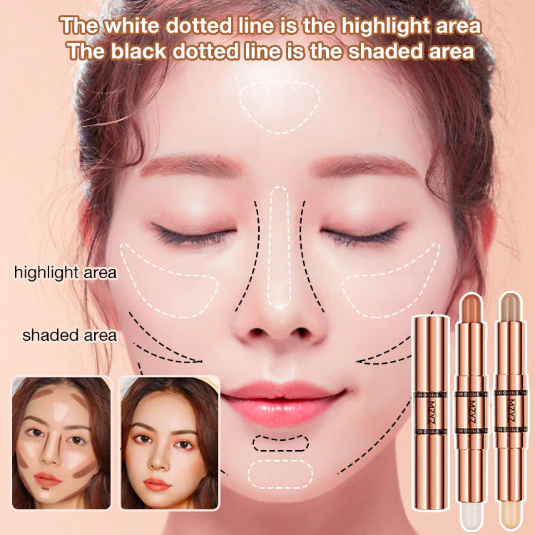 Natural Double-end Highlight Contour Stick "Authentic Korean product"